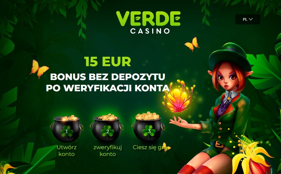 15 EUR za rejestrację w Verde Casino